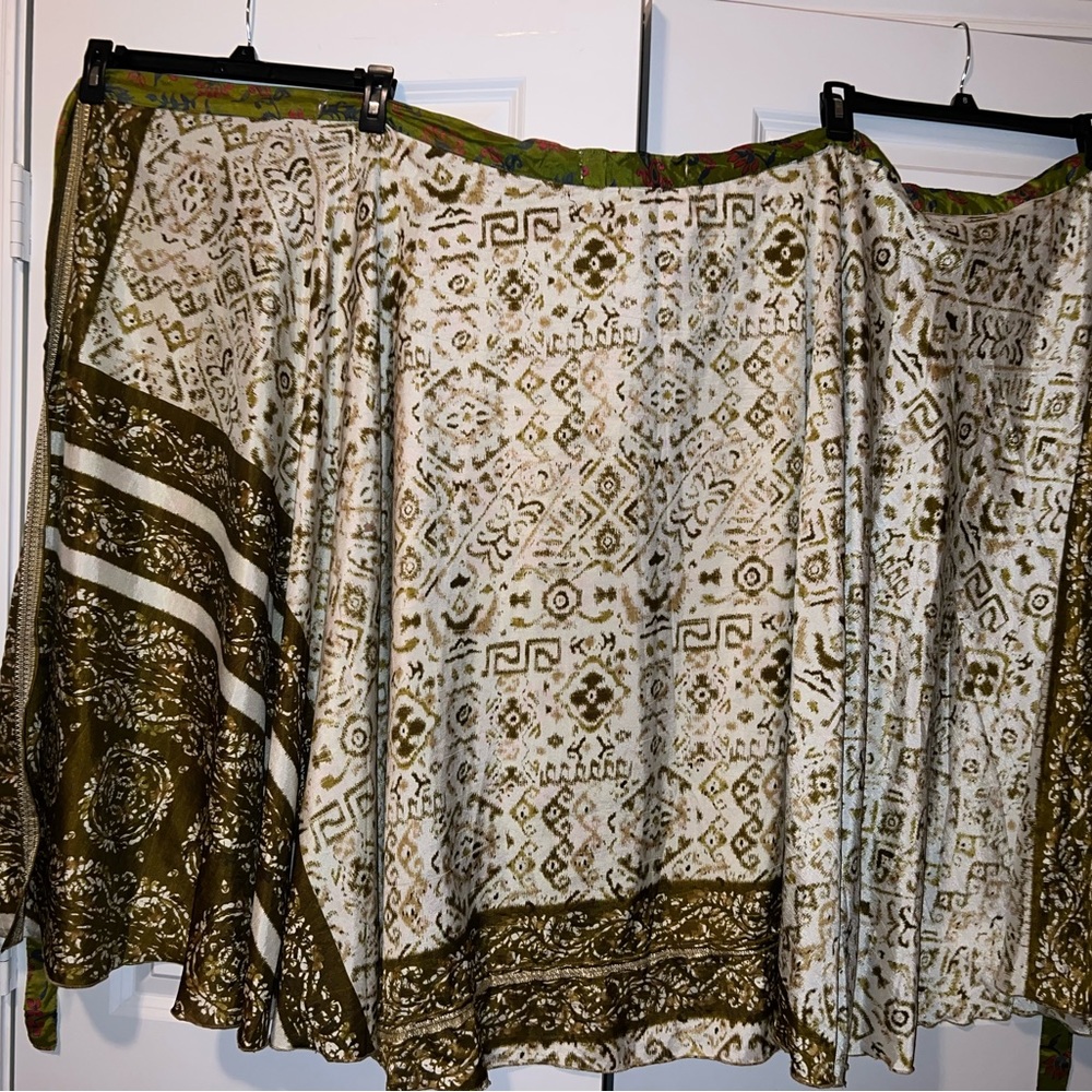 Darn Good Yarn. Sari wrap skirt. Ankle length. Size 0-12